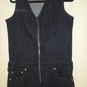 True Religion Women's Full-Zip Jean Overalls